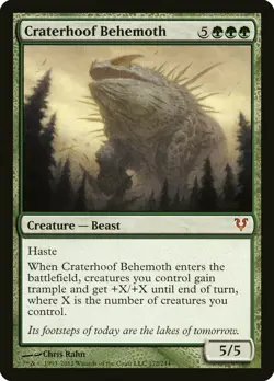 Avacyn Restored (AVR) regular Mythic Rare Craterhoof Behemoth MTG MOL - Image 1