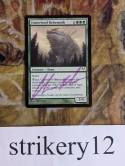 Craterhoof Behemoth - Avacyn Restored - Signed by Chris Rahn - MTG - Image 1
