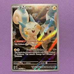 Pokemon TCG Scarlet & Violet Pachirisu 208/198 Illustration Rare Holo Card - Image 1