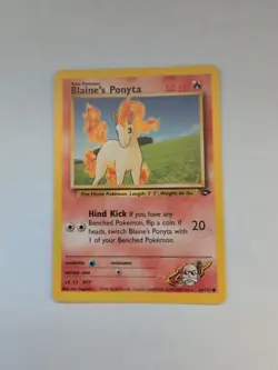 Blaines Ponyta 64/132 - Gym Challenge - VINTAGE WOTC Pokemon Card - NM Nintendo - Image 1