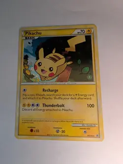 HOLO Pikachu HGSS03 Black Star Promo LP/NM Basic Pokemon Card 2010 - Image 1