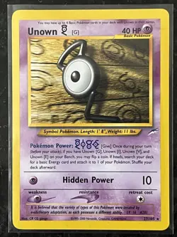 Pokemon Card - Unown [G] Neo Destiny 27/105 Rare - Image 1