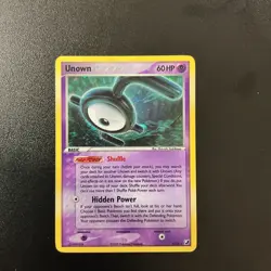Pokemon TCG Unown Holo Rare Card E/28 Unseen Forces 2005 - Image 1
