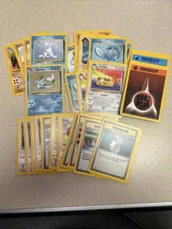 Lot Of Pokemon Jungle Theme Lot 61 Cards Coin Box Instruction Manual - Image 1