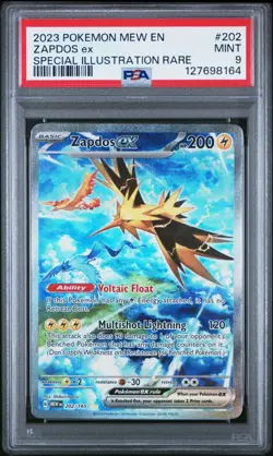 2023 Pokemon SV 151 MEW EN Zapdos ex #202/165 PSA 9 - Image 1