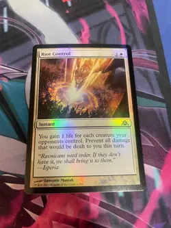 MTG - RIOT CONTROL - FOIL - COMMON - NM - DRAGON'S MAZE - Image 1