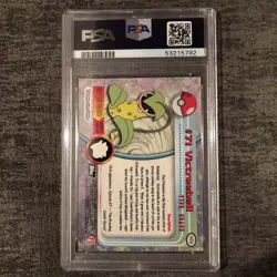 #71 Victreebel Topps TV Animation Series 1 Black Logo Pokemon Card PSA 10 GEM MT - Image 3