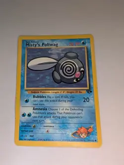 MISTY'S POLIWAG - 89/132 - GYM CHALLENGE - POKEMON CARD - LP - Image 1
