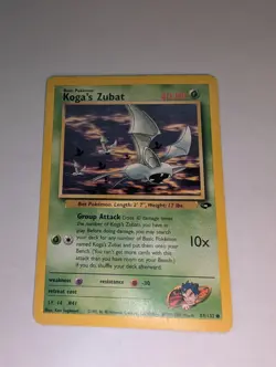 Pokemon TCG | Koga's Zubat | 83/132 | Gym Challenge - Image 1