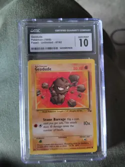 Pokemon Geodude Fossil Set 47/62 Mint Vintage 1999 Wotc - Image 1