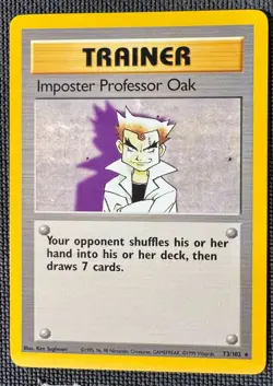 IMPOSTOR PROFESSOR OAK 73/102 R BASE SET POKEMON LP - Image 1