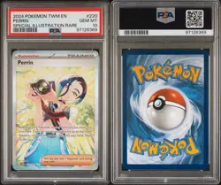 2024 POKEMON TWM EN-TWILIGHT MASQUERADE SPECIAL ILLUSTRATION RARE PERRIN PSA 10 - Image 3