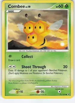 Combee 71/127 Platinum Common Normal MP Pokemon - Image 1
