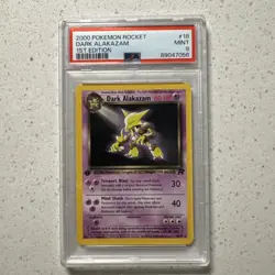 Pokemon Team Rocket Dark Alakazam 1/82 PSA 9 - Image 1