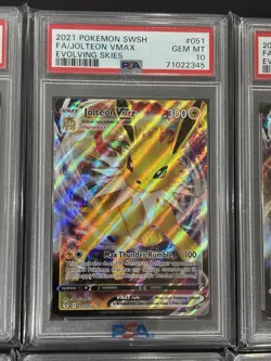 Pokemon Lots of 9 Evee Evolution Set PSA 10 Gem Mint - Image 3