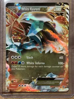 White Kyurem EX 96/135 Ultra Rare 2012 Pokemon Black & White Plasma Storm NM - Image 1
