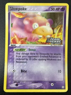 Slowpoke 76/109 EX Team Rocket Returns Stamped Reverse Holo Pokemon TCG Card NM - Image 1