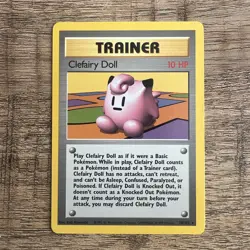 Pokemon TCG Clefairy Doll Trainer Base Set 70/102 Vintage LP-NM Condition - Image 1