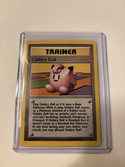 Pokemon TCG Clefairy Doll Base Set Trainer 70/102 Unlimited Rare, LP Condition - Image 1