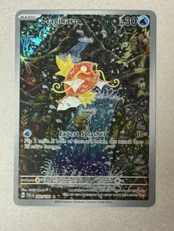 1 Pokemon NM Alt Full Art Magikarp 203/193 Sv02 Paldea Evolved Holographic Card - Image 3