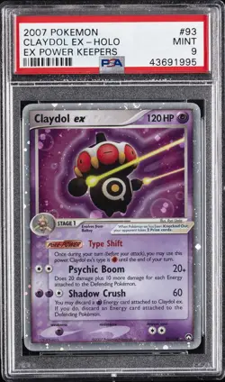2007 POKEMON EX POWER KEEPERS #93 CLAYDOL EX-HOLO PSA 9 - Image 1