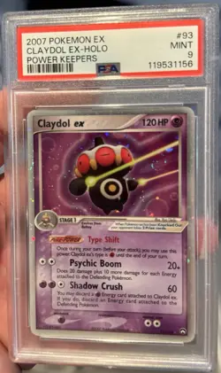 2007 Pokemon Ex Claydol Ex-holo Power Keepers PSA 9 With Swirl #93 Mint - Image 1