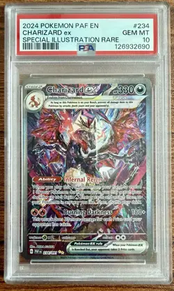 Pokemon TCG Charizard EX Paldean Fates Sir 234/091 PSA 10 - Image 1