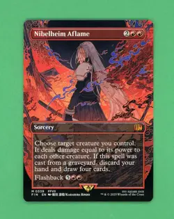 Magic The Gathering MTG Nibelheim Aflame Borderless (Final Fantasy) 0339 - Image 1