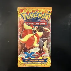 Pokemon "XY -Flashfire" 10-Card Booster Pack Plus 1 Code Card - Factory Sealed - Image 1