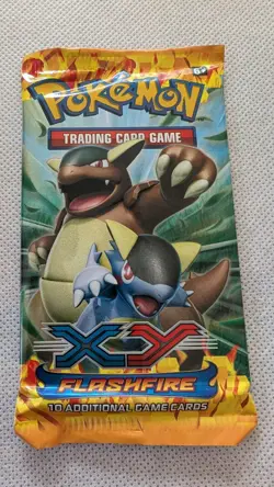 Pokemon sealed XY Flashfire booster pack - Kangaskhan artwork - Image 1