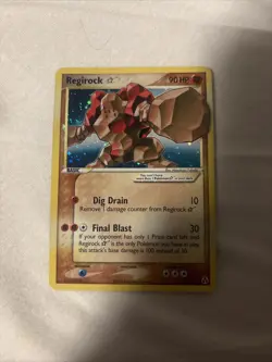 Pokemon: Regirock - Shiny Gold Star Holo - 91/92 EX - Legend Maker - 2006 - Image 1