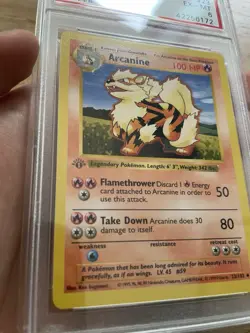 Pokemon Arcanine 1st Edition shadowless Uncommon Card Base Set 23/102 - PSA 6 - Image 5