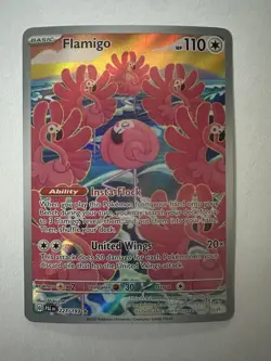 Pokemon Paldea Evolved Flamigo Illustration Rare Holo Card 227/193 TCG - Image 1