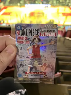 Bandai Namco One Piece Card Game Monkey D. Luffy Promo US Voyage and Poster - Image 1