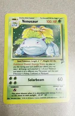 Pokemon TCG Venusaur Base Set 2 Holo Unlimited Rare Card 18/130 NM Condition - Image 2