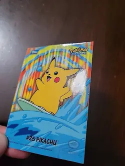 DMG! #25 Pikachu 8 Of 10 - Topps Pokemon TV Animation Sticker Puzzle Card - Image 3