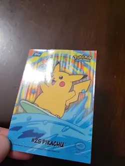 DMG! #25 Pikachu 8 Of 10 - Topps Pokemon TV Animation Sticker Puzzle Card - Image 4