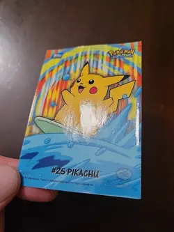 DMG! #25 Pikachu 8 Of 10 - Topps Pokemon TV Animation Sticker Puzzle Card - Image 5