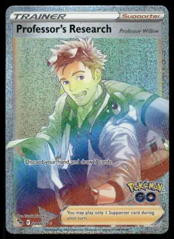 Pokemon Cards Professor's Research 084/078 Pokemon GO Rare Rainbow NM - Image 1