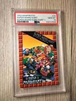 Super Mario Kart part 1 Nintendo Banpresto Card 1993 PSA 10 TCG Japanese - Image 1