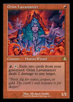 Grim Lavamancer (Retro Frame) - Dominaria Remastered (DMR) - MINT NRMINT - Image 1