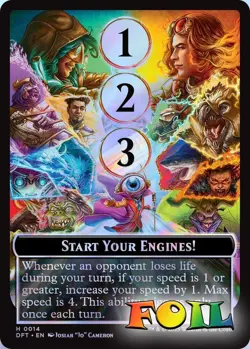 Start Your Engines!&Max Speed 0014 MTG Aetherdrift Token NP Foil - Image 1