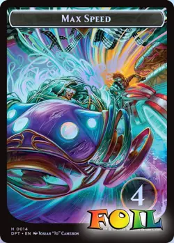 Start Your Engines!&Max Speed 0014 MTG Aetherdrift Token NP Foil - Image 2