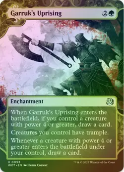 1 x Garruk's Uprising - Foil - Wilds of Eldraine: Enchanting Tales - LP - MTG - Image 1