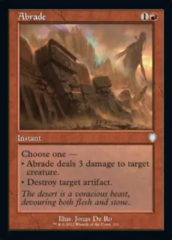 Abrade Light Play, English Magic the Gathering MTG Commander: The Brothers' War - Image 1