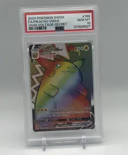 Pokemon Pikachu VMAX 188/185 Secret Rainbow Rare Vivid Voltage PSA 10 - Image 1