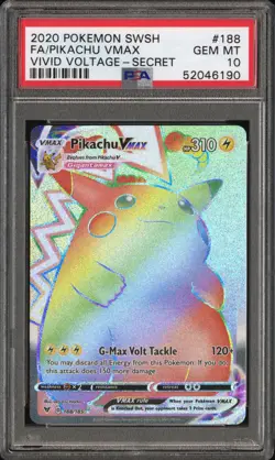 Pokemon SWSH Vivid Voltage Pikachu VMAX 188/185 Secret Rainbow Rare | PSA 10 - Image 1
