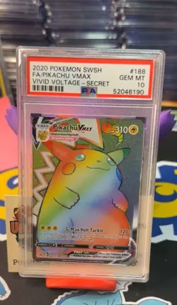 Pokemon SWSH Vivid Voltage Pikachu VMAX 188/185 Secret Rainbow Rare | PSA 10 - Image 3
