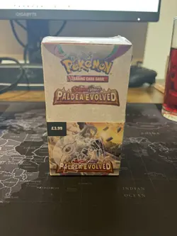 Pokemon TCG Paldea Evolved Sealed Half Booster Box, 18 Packs 5060705220566 - Image 1
