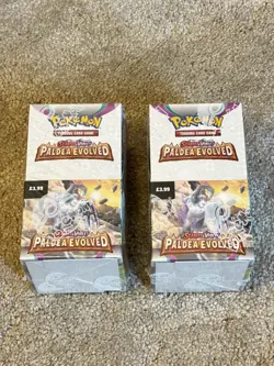 2x Pokemon Paldea Evolved Half Booster Box - Factory Sealed (36 packs) - Image 1